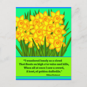 Narcisos poema, postal