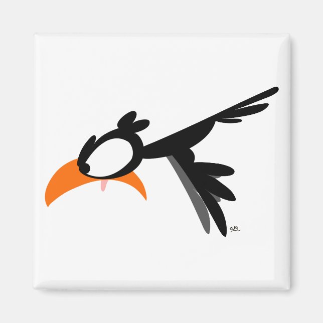 Naril' birdie de buceo de nariz :) imán (Frente)