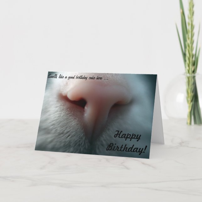 Nariz de gato para tarjeta de cumpleaños (Anverso)