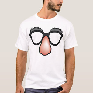 Nariz Falsa Y Gafas Camiseta Graciosa