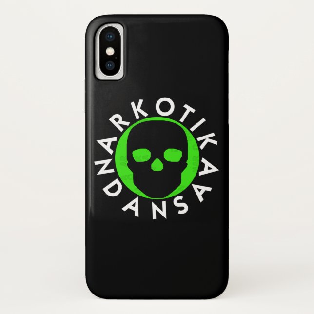 NARKOTIKA LIV funda forestal iPhone X negro N3 (Reverso)