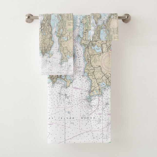 Narragansett Bay Nautical Chart 13221 (In situ)
