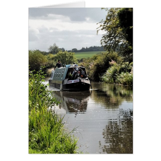 NARROWBOAT EN LA TARJETA CANAL (Frente)