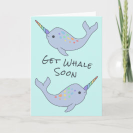 Narwhal arcoiris consigue la tarjeta de ballena pr