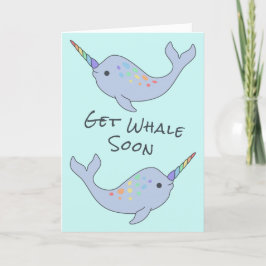 Narwhal arcoiris consigue la tarjeta de ballena pr