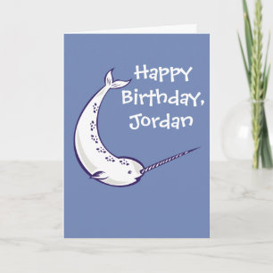 Narwhal personalizó la tarjeta de cumpleaños en