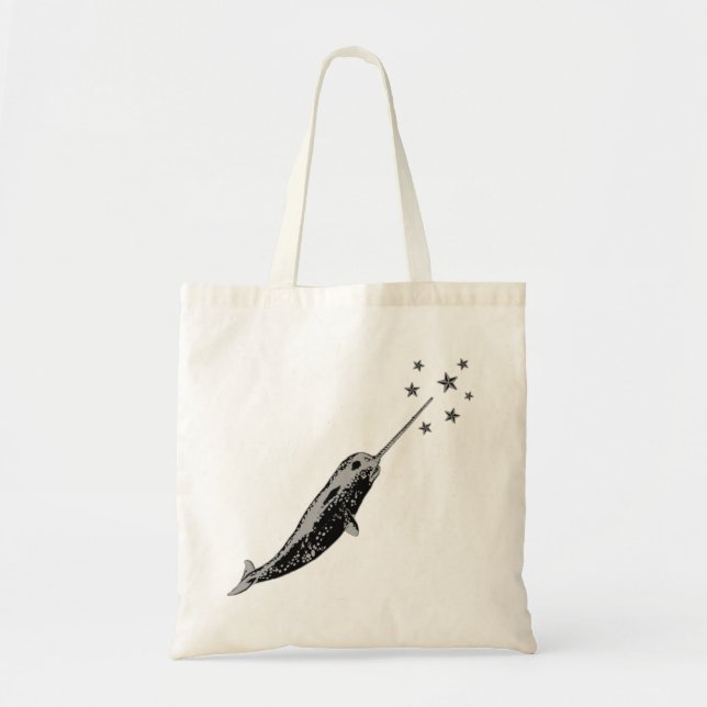 Narwhal, unicornio de la bolsa de asas del mar (Frente)
