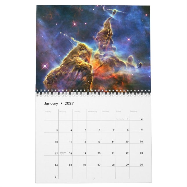 NASA 2015 del calendario de la astronomía de (Jan 2027)