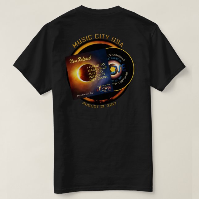 Nashville eclipse nuevo Camisetas de hombres en li (Reverso del diseño)