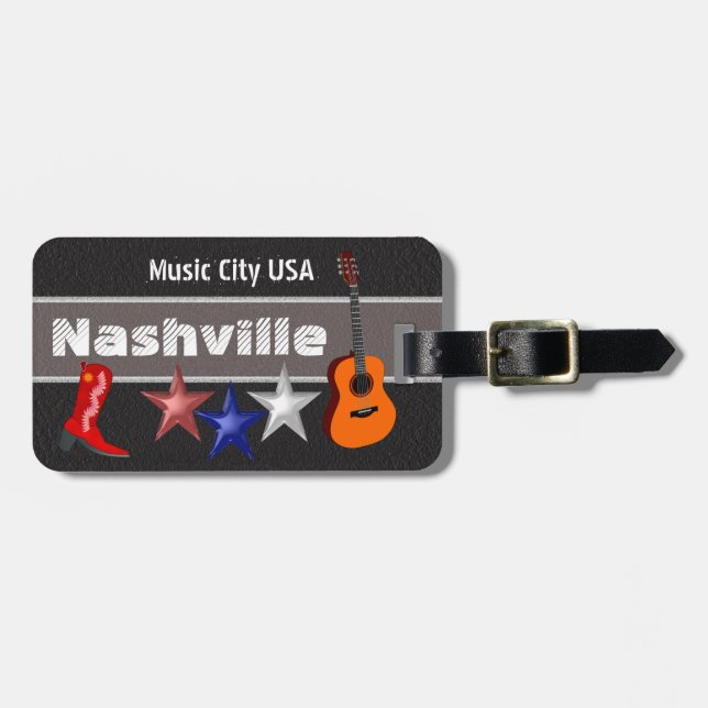 Nashville - etiqueta del equipaje (Frente Horizontal)
