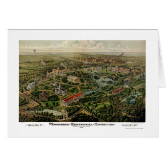 Nashville, mapa panorámico del TN - 1897