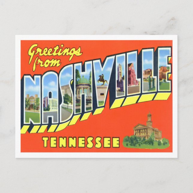 Nashville, postal de las grandes letras de la cose (Anverso)