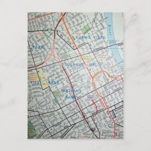 NASHVILLE, tarjeta postal del mapa de cosechas TN