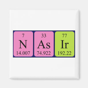 Nasir imán de nombre de tabla periódica