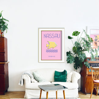 Nassau Bahamas Poster peces de arte mural