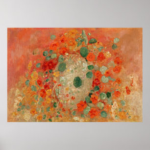 Nasturtios vibrantes de Redon - Arte de flores vib