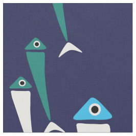 Natación de los pescados en la tela del ver