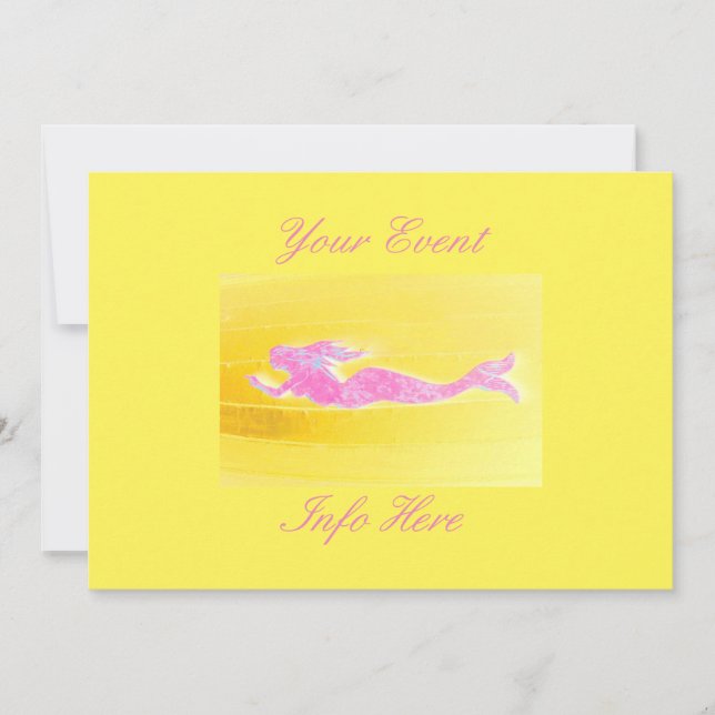 natación de sirena rosa bajo el agua (Anverso)