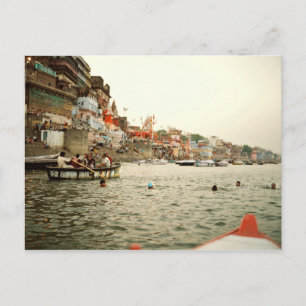 Natación postales en el Ganges, Varanasi India