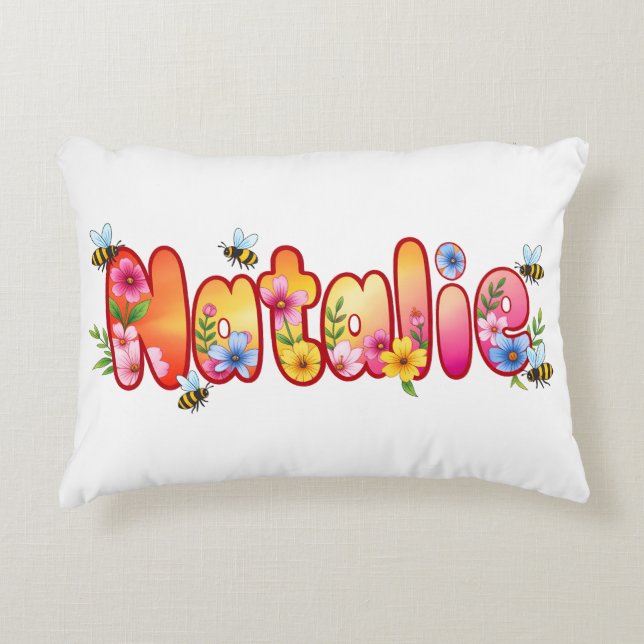 Natalie - Almohada de abeja personalizada (Anverso)