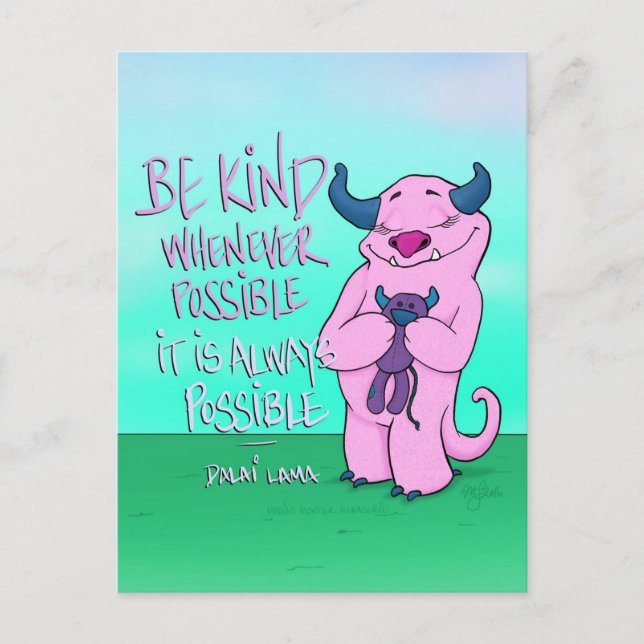 Natalie el monstruo, postal (Anverso)