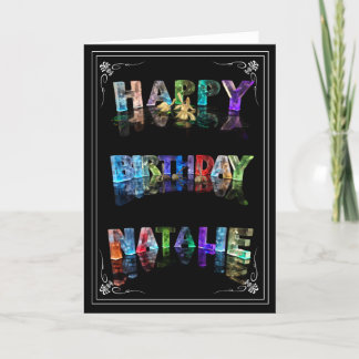 Natalie - nombre en la tarjeta de felicitación de