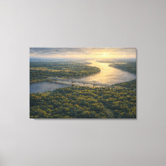 Natchez en el río | Arte de paisaje | Estirado