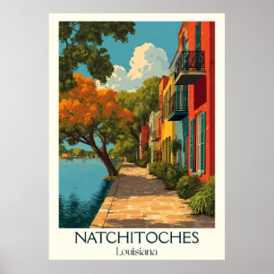 Natchitoches Louisiana Vintage Histórico Arte call