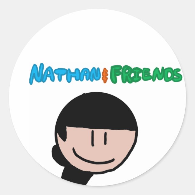 Nathan y sus amigos - Pegatina Shawn (Anverso)