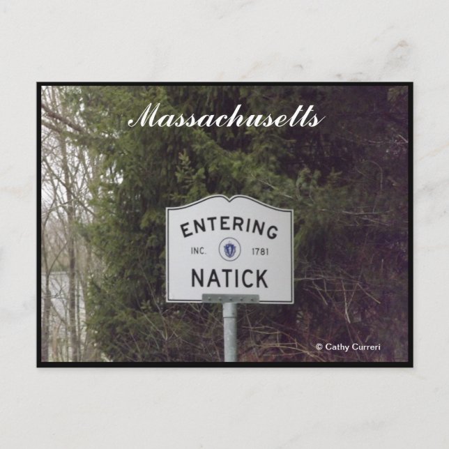 Natick, postal de Massachusetts (Anverso)
