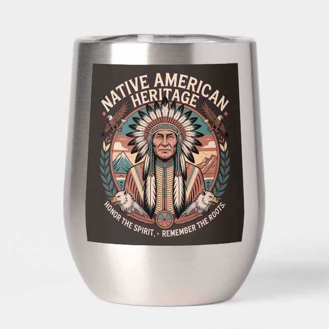 Native american heritage insulated tumbler (Trasero)