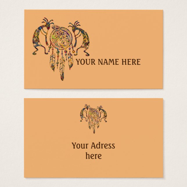 Native American Kokopelli Whale Dreamcatcher 2 (Anverso y reverso)