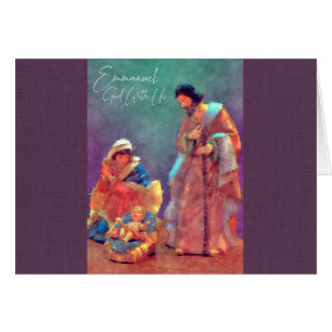 Natividad acuarela estilo púrpura