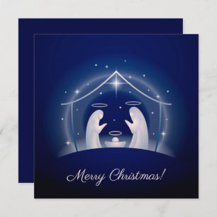 Natividad azul Feliz Navidad