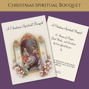 Natividad Buquet espiritual Tarjeta sagrada