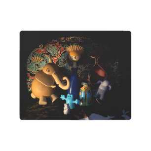 Natividad contemporánea 10x8 arte de pared Metaliz