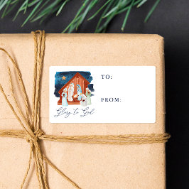 Natividad de color de agua a partir de etiqueta