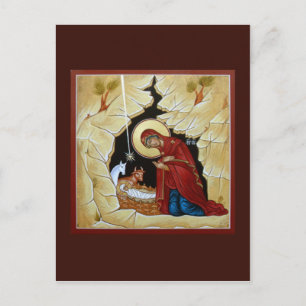 Natividad de la tarjeta de oración de Cristo
