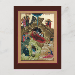 Natividad de la tarjeta de oración de Cristo
