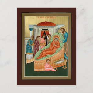 Natividad de la tarjeta de oración de Theotokos