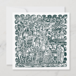 Natividad de Navidad Era del Renacimiento Grabado 