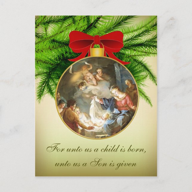 Natividad de Ornamento de Navidad Jesús Nacimiento (Anverso)