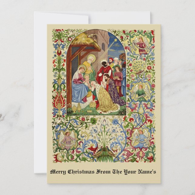 Natividad del navidad del vintage de Alfred (Anverso)