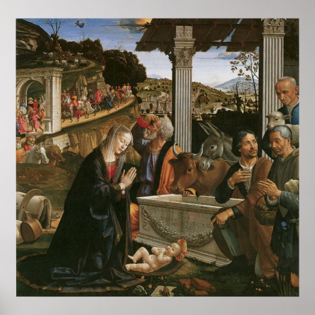 Natividad - Impresión de lienzo de Domenico Ghirla (Frente)