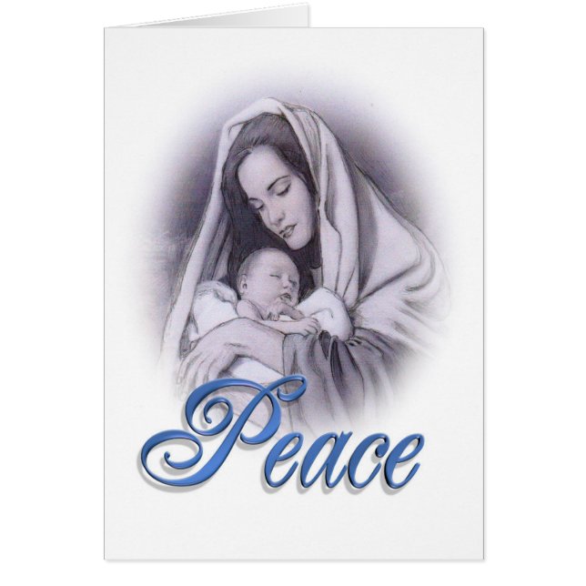 Natividad navidad Madonna y tarjeta infantil (Frente)