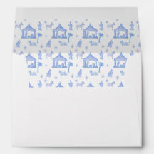 Natividad Navidad Personalizada Azul Acuarela