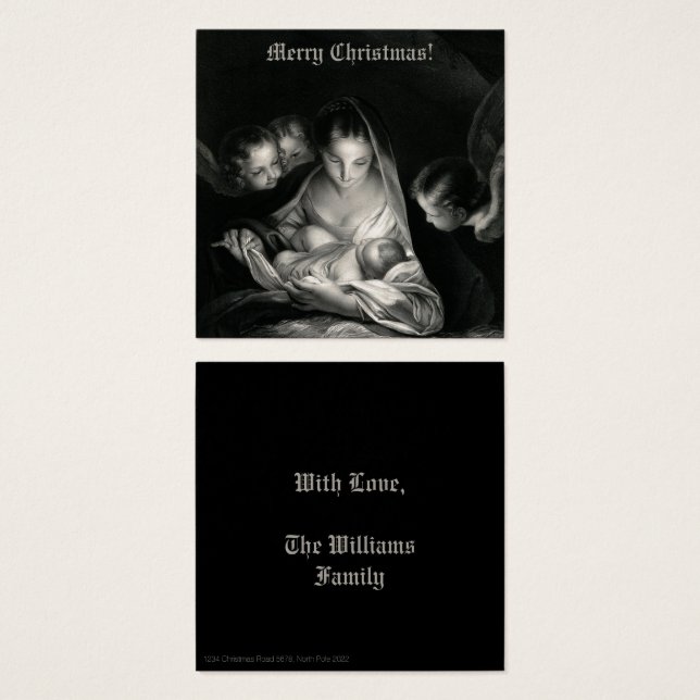 Natividad Niño Jesús Virgen María Angelo Blanco Ne (Anverso y reverso)