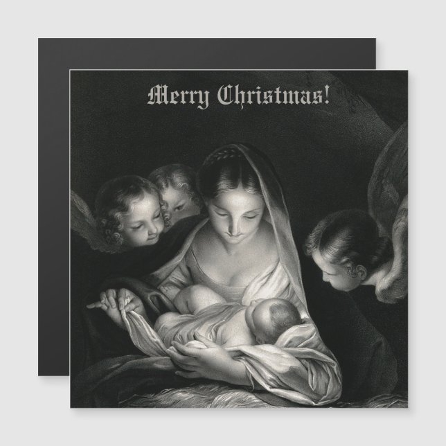 Natividad Niño Jesús Virgen María Angelo Blanco Ne (Anverso/Reverso)