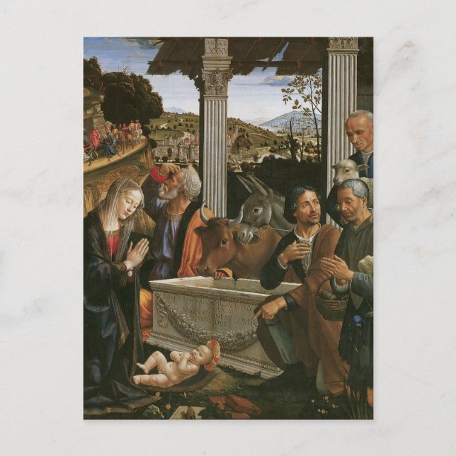 Natividad - Postales de Domenico Ghirlandaio (Anverso)
