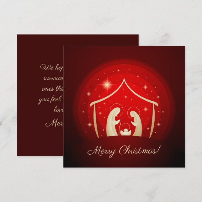 Natividad roja Feliz Navidad (Anverso / Reverso)